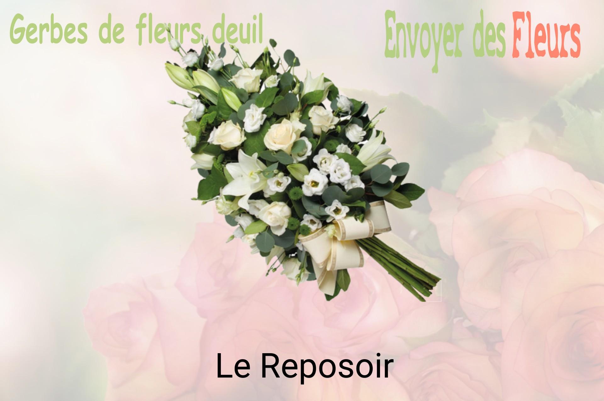 Gerbe de fleurs de deuil livrée à Le Reposoir